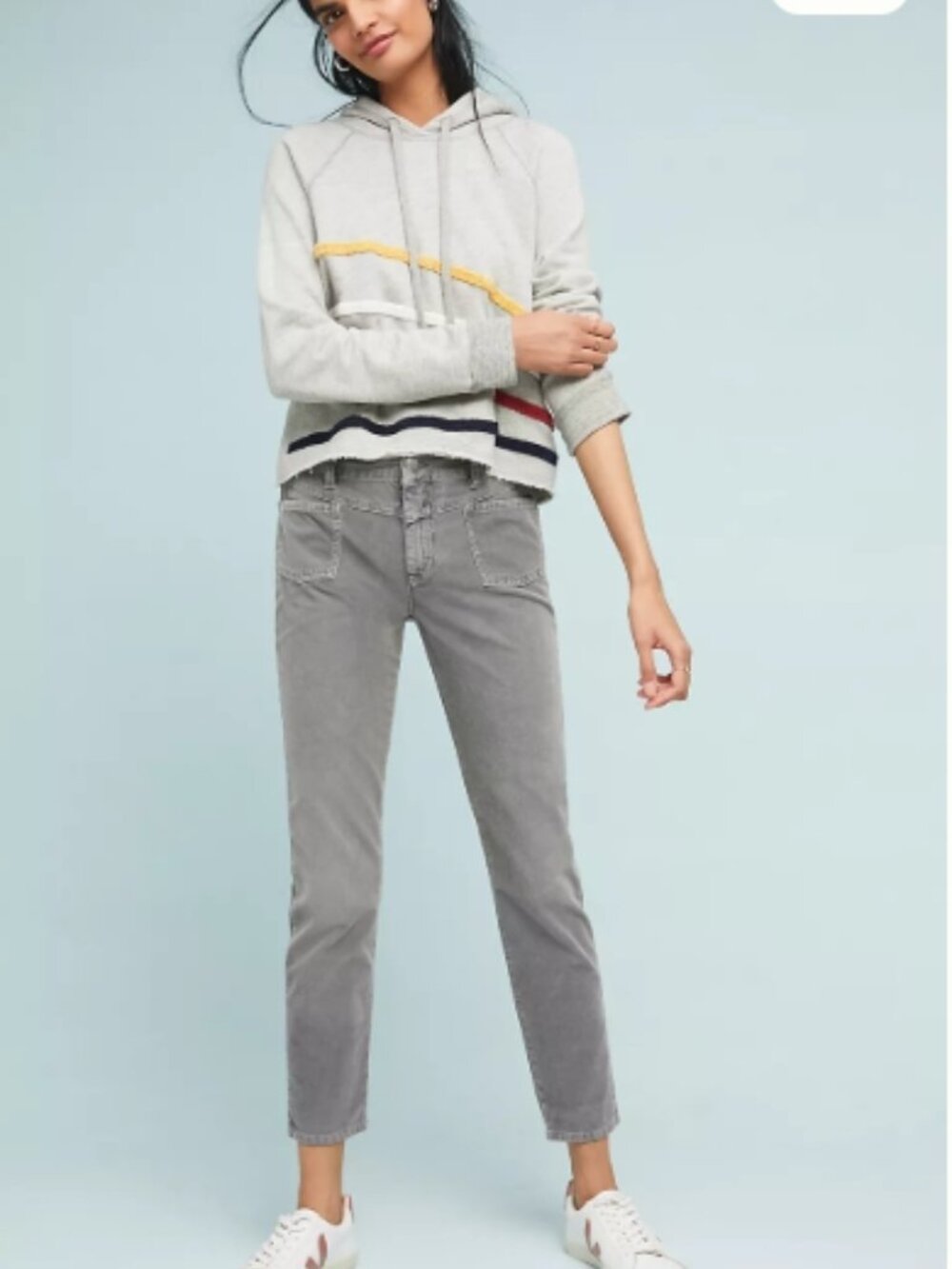 NWOT CLOSED Italy Pedal-X Mid-Rise Slim Jeans Cotton Blend Light Blue 27